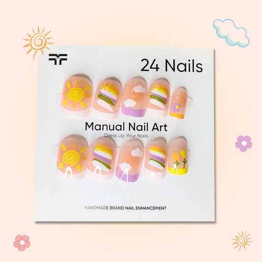 Sunshine & Rainbow Vibes Press-On Nail Set