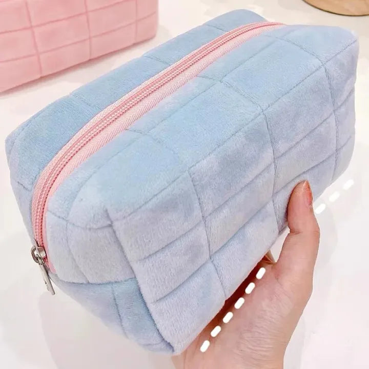 Solid Fur Cosmetic Storage Bag – Travel Pouch